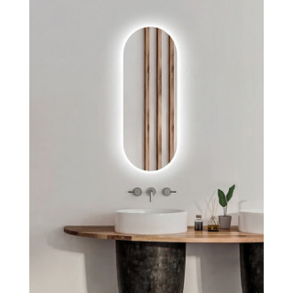 Zrcadlo Amirro AMBIENTE OVAL 50x100 cm béžová 412-610