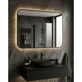 Zrcadlo Amirro AMBIENTE ROUNDED 60x80 cm černá 412-818