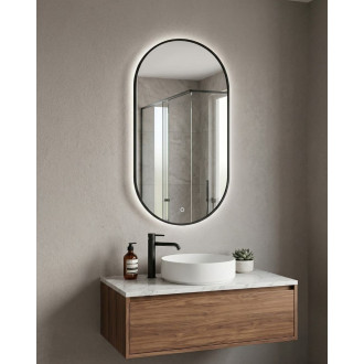 Zrcadlo Amirro AMBIENTE OVAL 50x100 cm černá 412-849