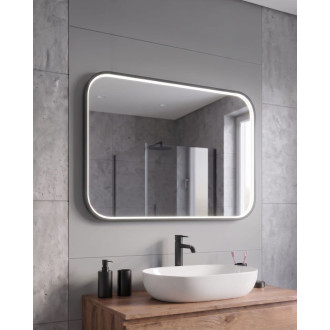 Zrcadlo Amirro VERONA ROUNDED 60x80 cm černá 412-689