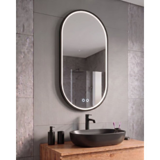 Zrcadlo Amirro VERONA OVAL 50x100 cm černá 412-672