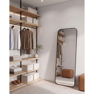 Zrcadlo Amirro CHARLOTTE ROUNDED 50x160 cm černá 412-771