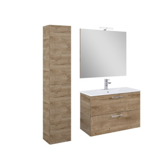 Koupelnová sestava s umyvadlem Ceramia Lea dub KSETLEA80D