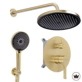 Podomítková sprchová sada Rea Maxim Brush Gold + BOX