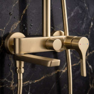 Sprchový set PREMIUM Rea Maxim Brush Gold