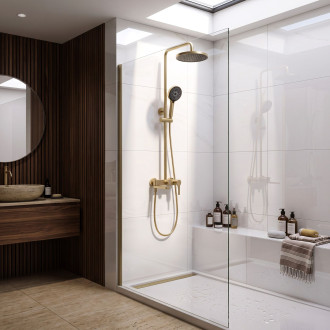 Sprchový set PREMIUM Rea Maxim Brush Gold