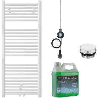 CERANO - Koupelnový elektrický radiátorový set Lincoln - WIFI - 300W - bílá lesklá - 1200x500 mm