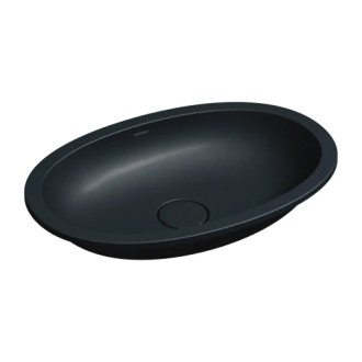 Omnires SHELL M+ umyvadlo pod desku, 54x34 cm, lávově černá matná SHELL540UPBLV