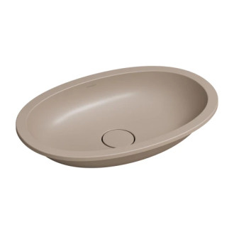 Omnires SHELL M+ umyvadlo pod desku, 54x34 cm, pískově béžová matná SHELL540UPDB
