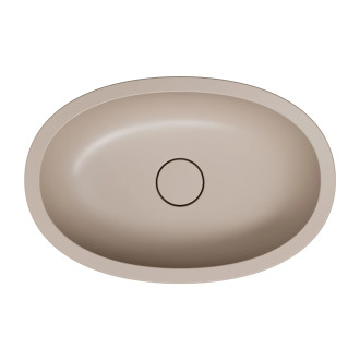 SHELL M+ umywalka podblatowa 54 x 34 cm, dune beige mat