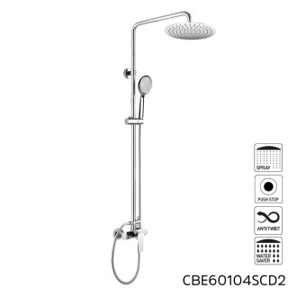 Mereo Dita sprchová baterie s talířovou kulatou slim sprchou ø 250 mm, nerez