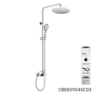 Mereo Dita sprchová baterie s talířovou kulatou slim sprchou ø 300 mm, nerez