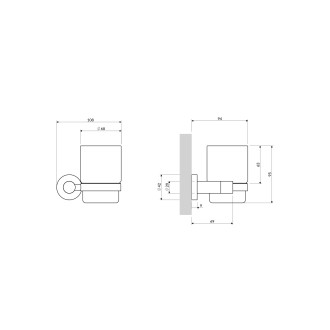 MODERN PROJECT kubek, nikiel szczotkowany