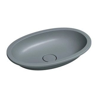 Omnires SHELL M+ umyvadlo pod desku, 54x34 cm, popelavě šedá matná SHELL540UPAG