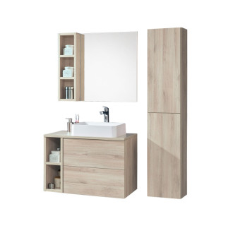 Mereo Aira, koupelnová skříňka s umyvadlem z litého mramoru 121 cm, šedá