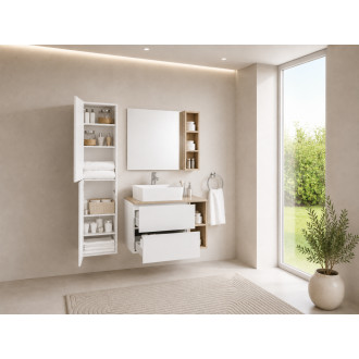 Mereo Aira, koupelnová skříňka s umyvadlem z litého mramoru 121 cm, šedá