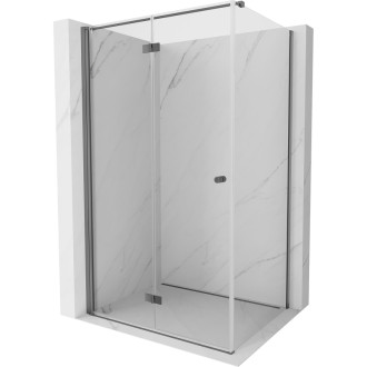 Sprchový kout Mexen Mist-F skládací levý 80 x 75 cm, průhledný, stříbrná metalíza - 8A6T-080-075-95-00-L