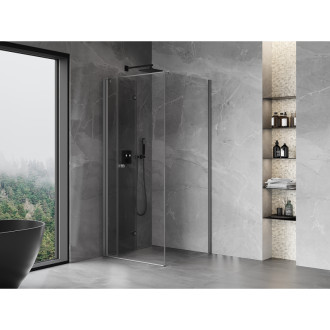 Sprchový kout Mexen Mist-F skládací levý 80 x 85 cm, průhledný, stříbrná metalíza - 8A6T-080-085-95-00-L
