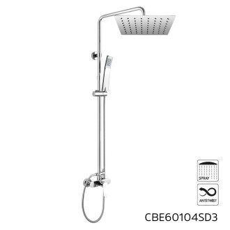 Mereo Viana sprchová baterie s talířovou hranatou slim sprchou 300x300 mm, nerez