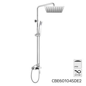 Mereo Eve sprchová baterie s talířovou hranatou slim sprchou 250x250 mm, nerez