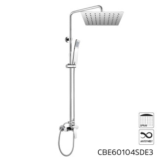 Mereo Eve sprchová baterie s talířovou hranatou slim sprchou 300x300 mm, nerez