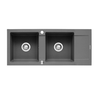 Pyramis MIDO (116x50) 2B 1D Dřez, granit INDUSTRIAL GREY 070090501