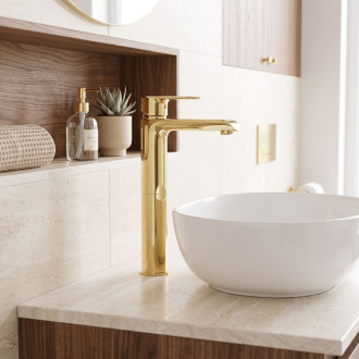 Rea BLOOM MIRROR umyvadlová baterie vysoká, zlatá REA-B6201