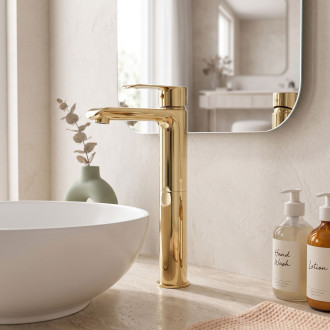 Rea BLOOM MIRROR umyvadlová baterie vysoká, zlatá REA-B6201