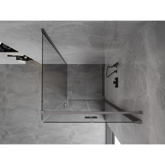Mexen Mist-F kabina prysznicowa składana prawa 80 x 80 cm, transparent, gun metal - 8A6T-080-080-95-00-P