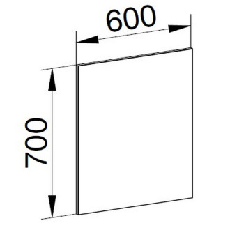 Zrcadlo 600x700x20 mm CN692