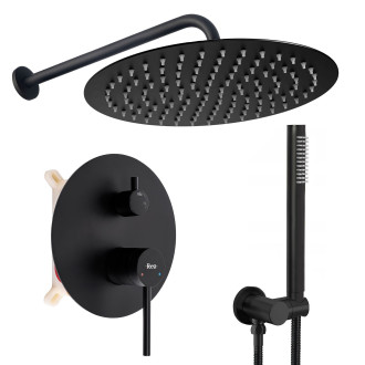 REA Podomítková sprchová sada Foss Clif Black + BOX REA-P5968