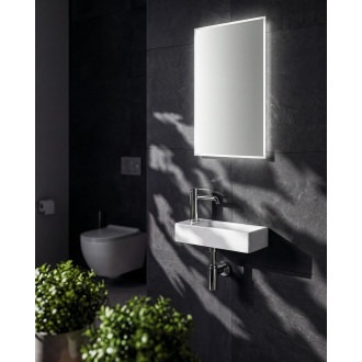 AQUA MINI keramické umývátko 38x14cm, otvor pro baterii vlevo, bílá