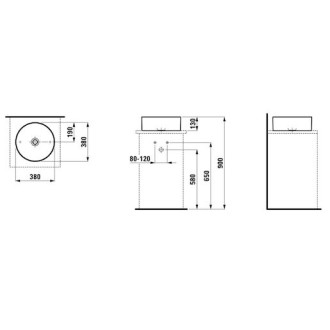 Umyvadlo Laufen LIVING 38x13 cm keramika bílá H8114354001121