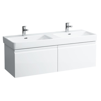 Skříňka pod dvojumyvadlo Laufen PRO S 126x45x39 cm MDF bílá H4835710964631