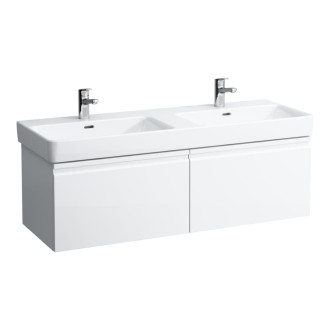 Skříňka pod dvojumyvadlo Laufen PRO S 126x45x39 cm MDF bílá H4835720964631