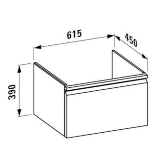 Skříňka pod umyvadlo Laufen PRO S 61,5x45x39,5 cm MDF šedá mat H4834210964801