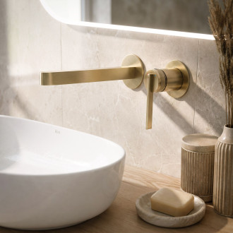 Podomítková umyvadlová baterie REA Grace Brush Gold