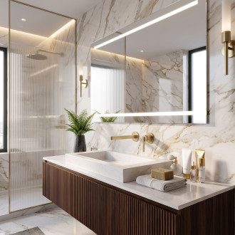 Podomítková umyvadlová baterie REA Grace Brush Gold