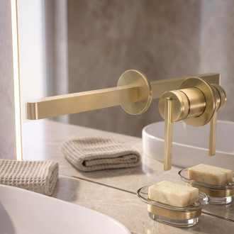 Podomítková umyvadlová baterie REA Grace Brush Gold