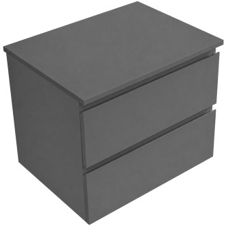 CERANO - Koupelnová skříňka Carole - antracitová + deska pod umyvadlo Navira Slim - 18 mm - 60x49,8x46 cm