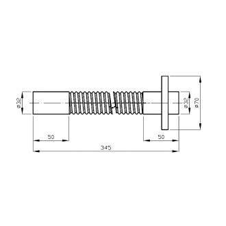 Flexi dopojení DN32, chrom