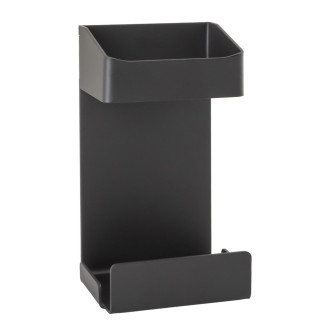Držák elektrického zubního kartáčku na nalepení 3M, 7,4×5,7×12,6 cm, černá barva