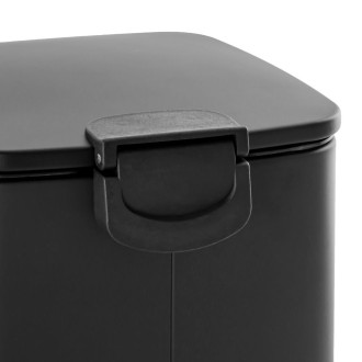 Pedálový odpadkový koš 6l, kov + plast, černá barva
