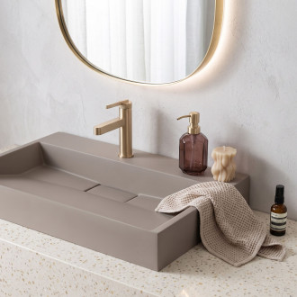 Umyvadlo z litého mramoru Rea GOYA TAUPE 70CM
