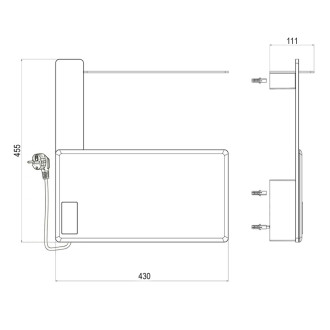 Mereo Elektrický sušák ručníků, 1 modul, bílý