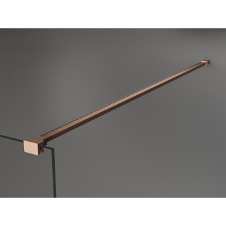 Mexen Kioto Sprchová zástěna 70 x 200 cm, modrá ombré 8 mm, kartáčovaná měď - 800-070-101-65-46