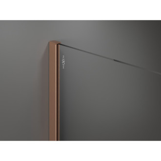Mexen Kioto Sprchová zástěna 90 x 200 cm, modrá ombré 8 mm, kartáčovaná měď - 800-090-101-65-46