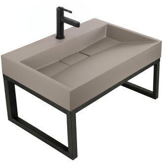 REA Umyvadlo z litého mramoru GOYA TAUPE 70CM + konzole KPL-U4414