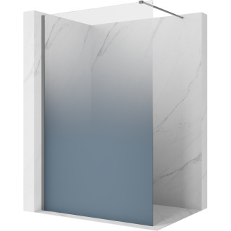 Mexen Kioto Sprchová zástěna 100 x 200 cm, modrá ombre 8 mm, stříbrná - 800-100-101-95-46