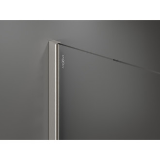 Mexen Kioto Sprchová zástěna 150 x 200 cm, modrá ombré 8 mm, kartáčovaný nikl - 800-150-101-97-46